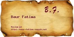 Baur Fatima névjegykártya